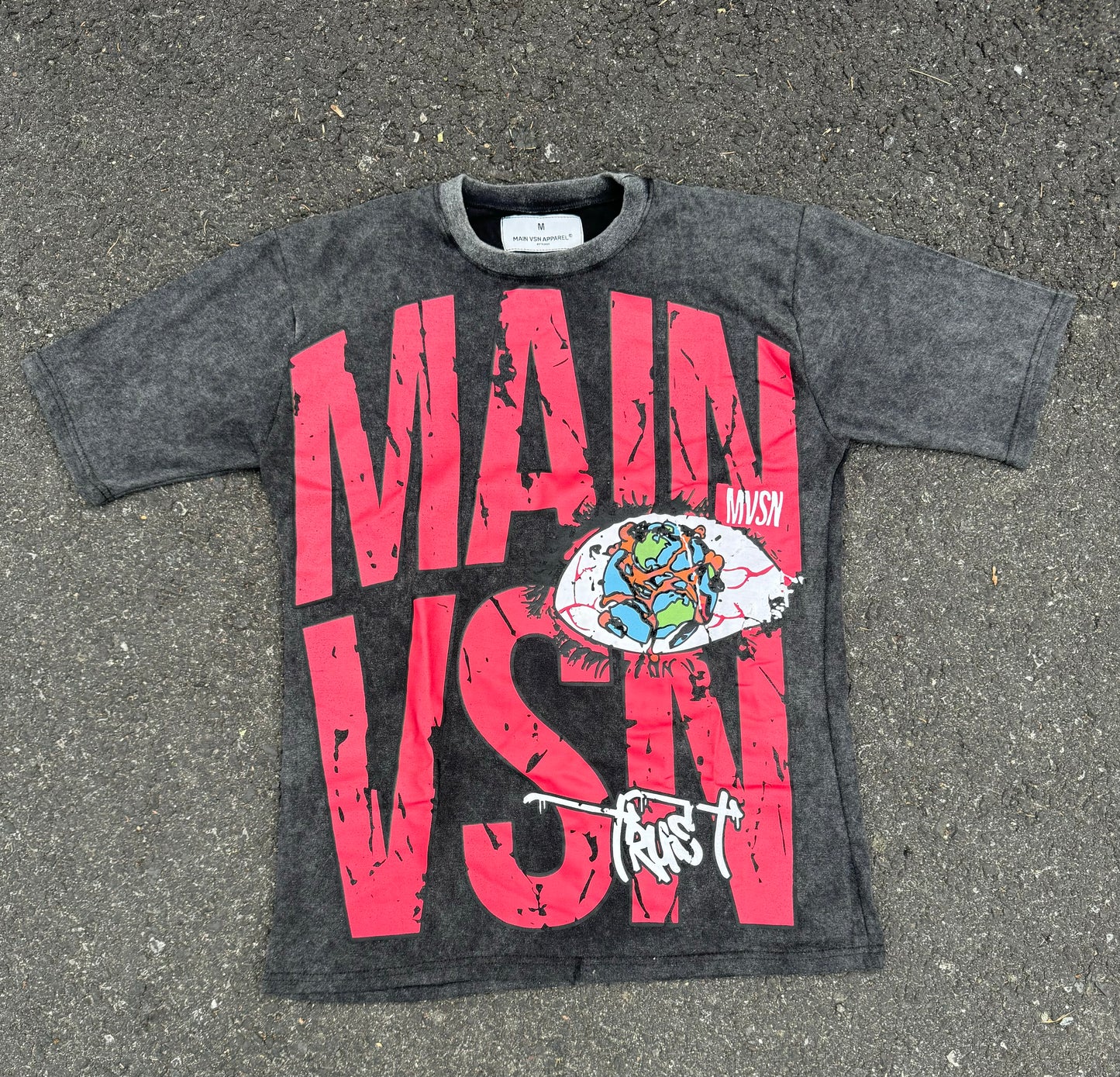 Washed Black Graphic MainVsn Tee